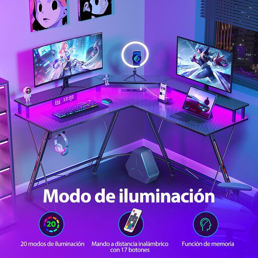 SEVEN WARRIOR L-vormig gaming bureau