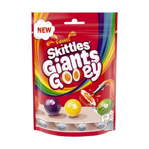Skittles Giants Fruit Flavoured Gooey Vegan Sweets Treat Bag 132g