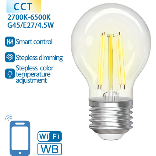 Aigostar Smart LED Bulb G45 Wi-Fi + Bluetooth