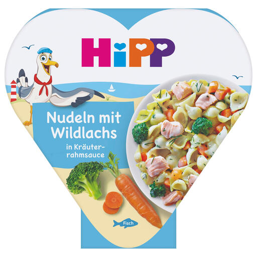 Hipp Kids Plate Pasta with Wild Salmon in Herb Cream Sauce 1-3 Years 250g