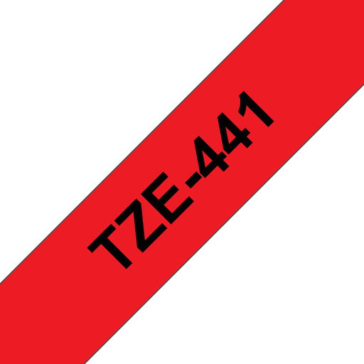 Brother TZE-441 Black On Red 18mm Gloss
