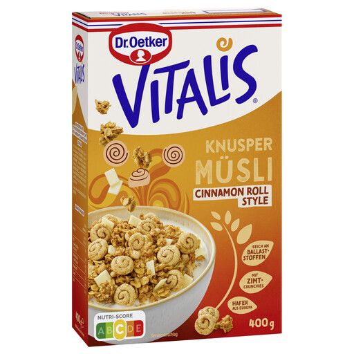 Dr. Oetker Vitalis Crunchy Muesli Cinnamon Roll Style