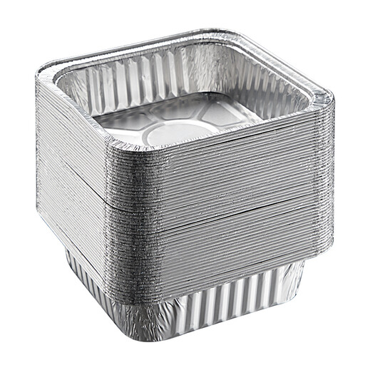 COOKER KING 6-Inch Square Aluminum Foil Plates, 50 pcs
