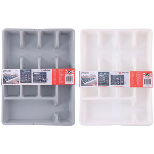 Alpina Cutlery Tray - Plastic, Grey or White