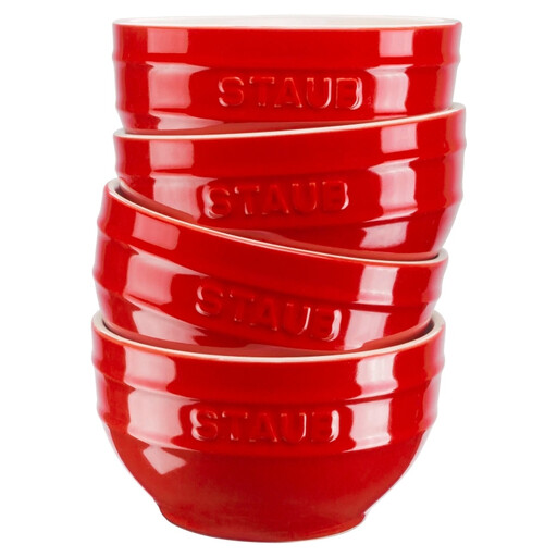 Staub Ceramic Bowls – Red – Set of 4