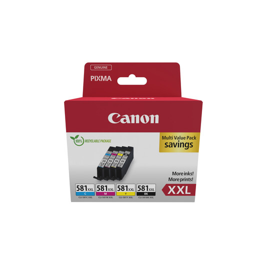 Canon 1998C007 Ink Cartridge 4pcs Original Black, Cyan, Magenta, Yellow