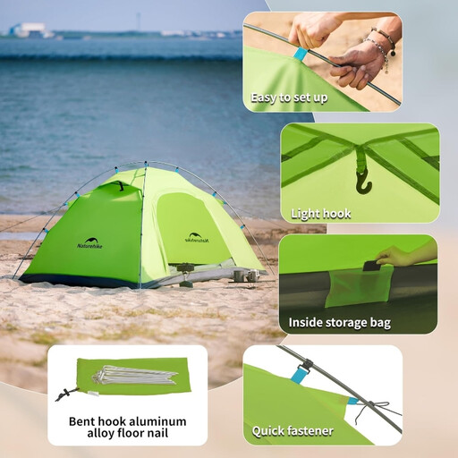 NatureHike P-Series 4-Season 2-Person Camping Tent Ultralight Anti-UV