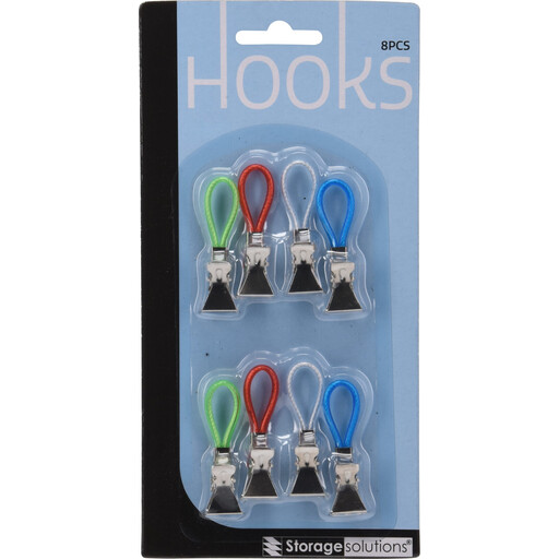 Bunte Handtuchklammern mit Haken