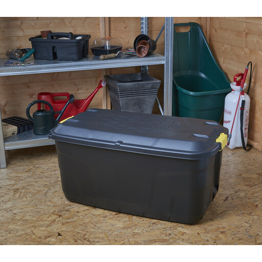 Strata 145L Heavy Duty Wheeled Trunk-Black/Yellow
