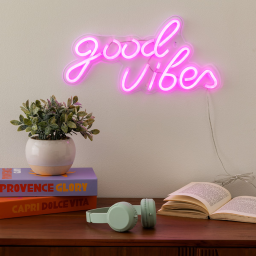 Atmosphera Néon Good Vibes LED wall Tube 40.5 x 1.6 x 20 cm