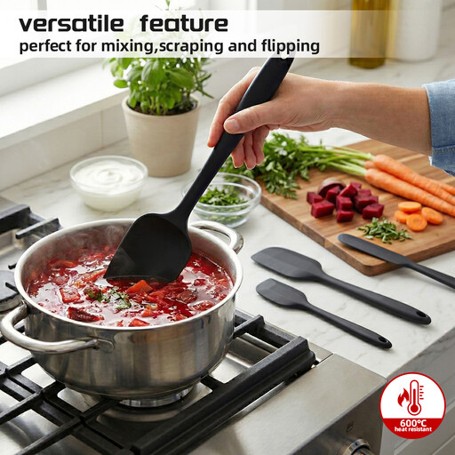 4-Piece Silicone Kitchen Utensil Set