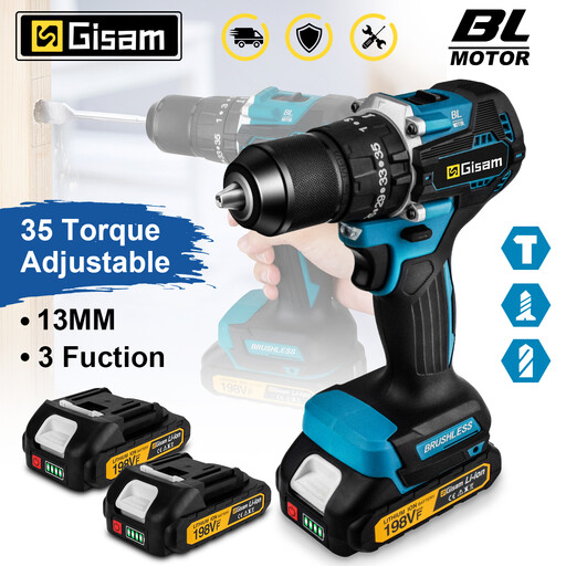 Gisam 65N.m 13MM 35+3 Torque Brushless Electric Impact Drill