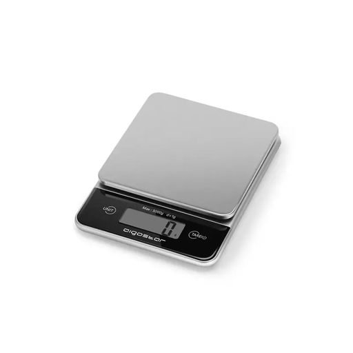 Aigostar Electronic Kitchen Scale with Stainless Steel Countertop 5kg/1g Gray
