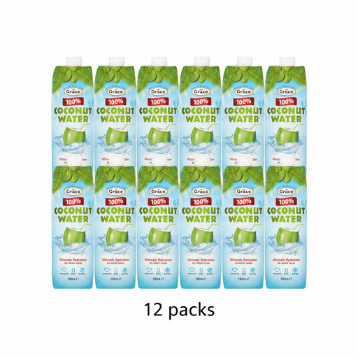 GRACE 100% Coconut Water Hydration Drink 1L Cartons Multipack