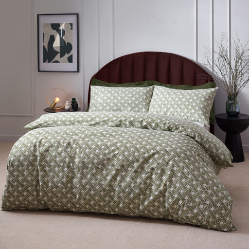 Hoem Duvet Cover Set Alexa Olive King