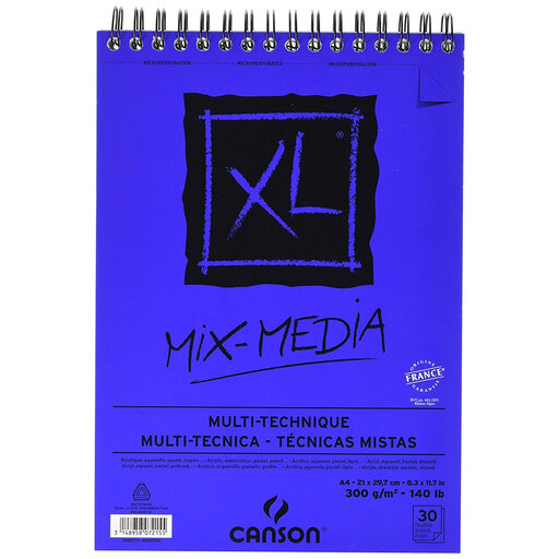 CANSON XL Mix Media Fine Art Paper Pad, 30 sheets A4