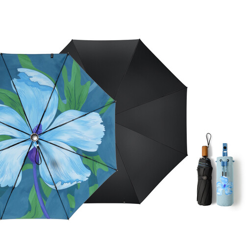 Beneunder BM398 three-fold umbrella with enhanced black coating protection