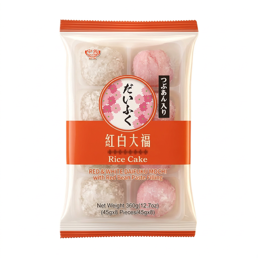 Royal Family Mochi Rice Cake - Red & White
