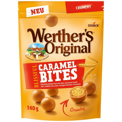 Werther’s Original Blissful 脆香焦糖小块，140 g 袋装