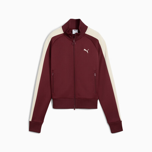 Puma T7 Always On Short Track Jacket in Ruby Shimmer