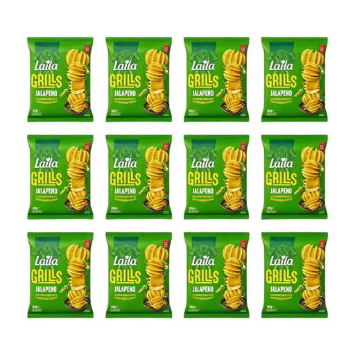 Laila Jalapeno Grills 12 x 80g multipack