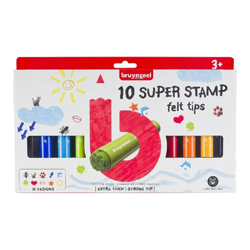 BRUYNZEEL Kids 10 Felt-Tip Pens