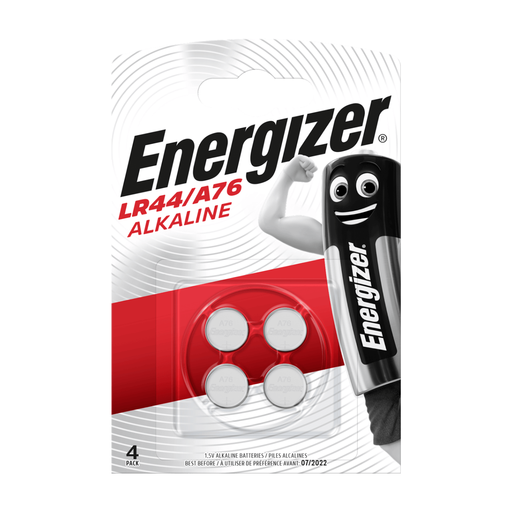 Energizer LR44 / A76 Alkaline Button Batteries – Pack of 4