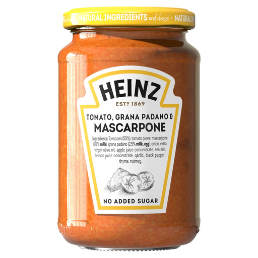 Heinz Tomato Mascarpone & Grana Padano Pasta Sauce