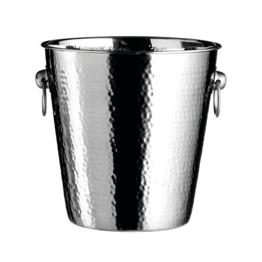 Maison by Premier Reflective Hammered Effect Stainless Steel Champagne Bucket