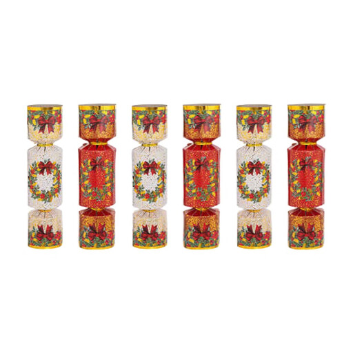 Atmosphera Set of 6 Christmas Wreath Crackers