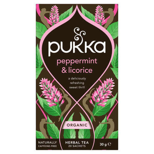Pukka Peppermint & Liquorice Organic Herbal Tea, 20 sachets