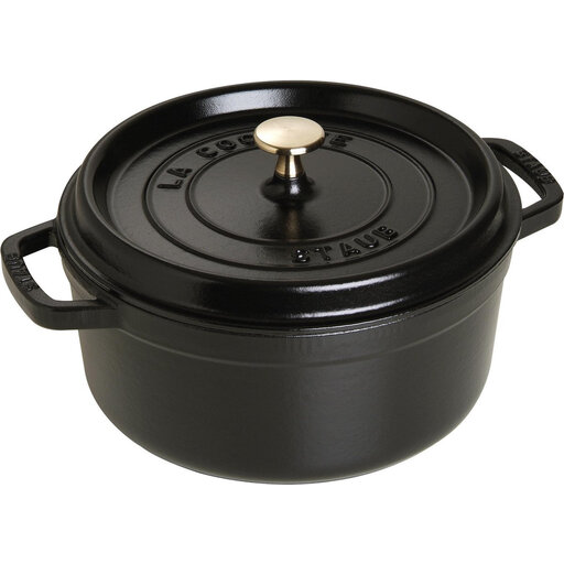 STAUB Cocotte Classic Enamel Cast Iron Casserole - 24 cm, Black, 3.8L