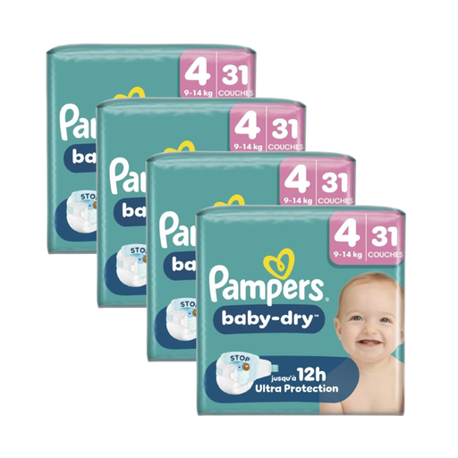 Pampers Baby-Dry size 4, 124 nappies