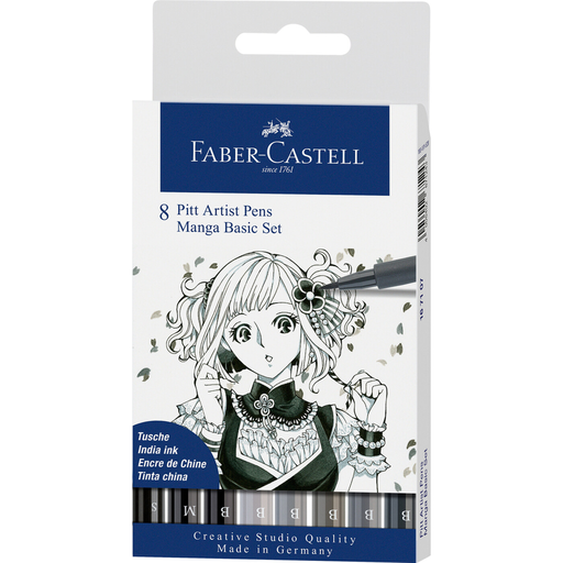 Faber-Castell India Ink Pitt Artist Pen B Manga 8x