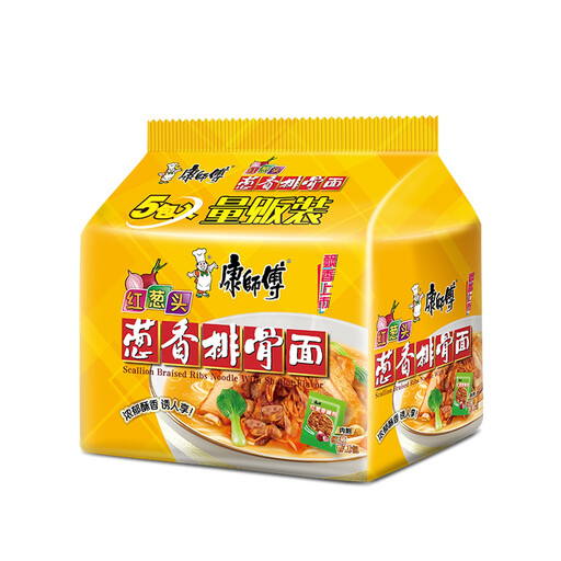 Master Kong Classic Instant Noodles with Red Onion and Scallion Spare Ribs 107g*5
