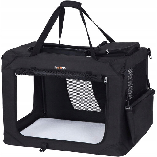 Feandrea Faltbare Transportbox in Schwarz