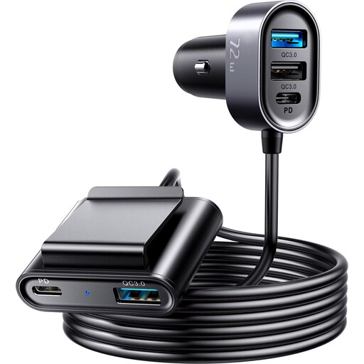 JOYROOM 72W Car Charger with Extension