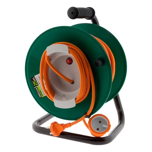 Zenitech 25m Empty Cable Reel with Circuit Breaker