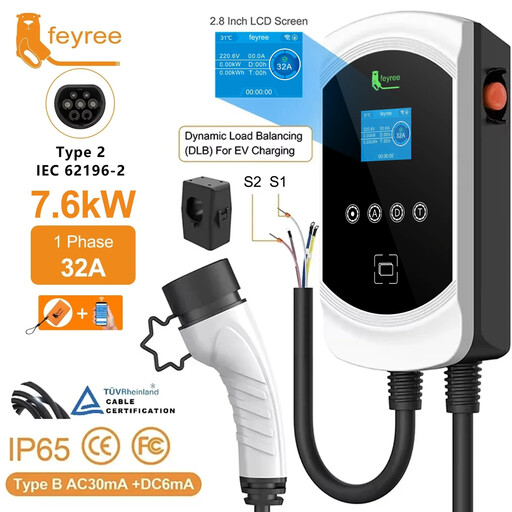 Wallbox feyree 7.6kW avec délestage dynamique