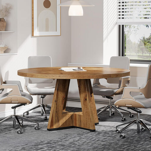 Tribesigns Round Dining Table 120 cm