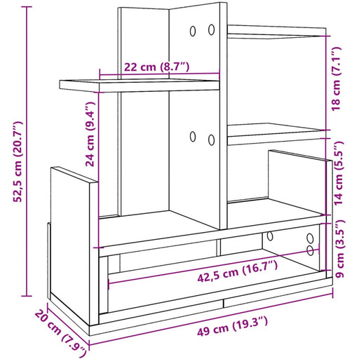 VidaXL Desk Organizer - Large Model