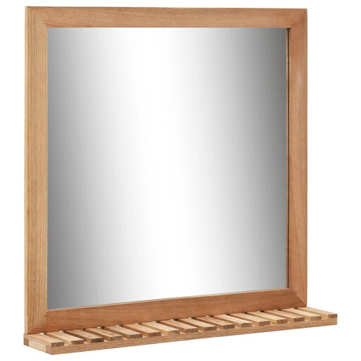 vidaXL Bathroom mirror 60x12x62 solid walnut wood