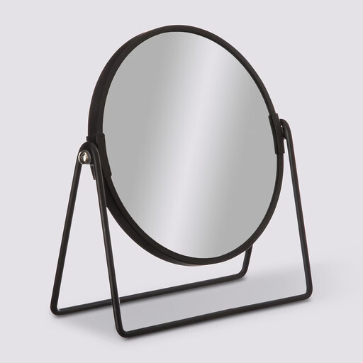 5five Black Pivot Makeup Mirror - 17 cm, Double-Sided
