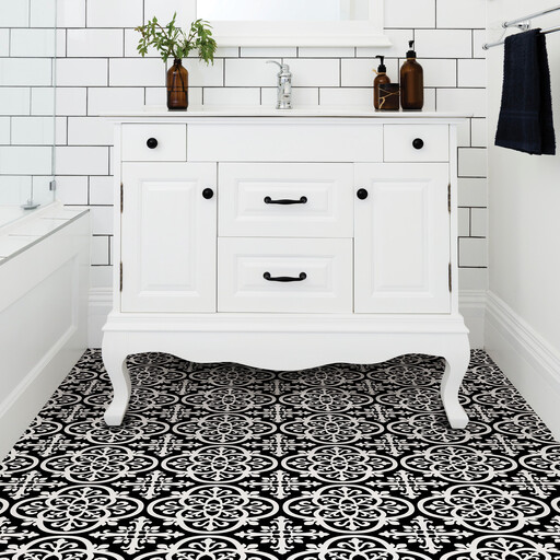 Floorpops Gothic Peel & Stick Floor Tiles - 30 x 30 cm - Pack of 10