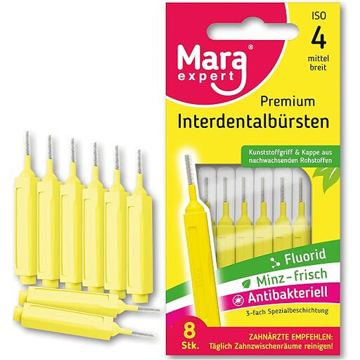 Mara Expert ISO 4 Premium Interdental Brushes 8 pcs yellow