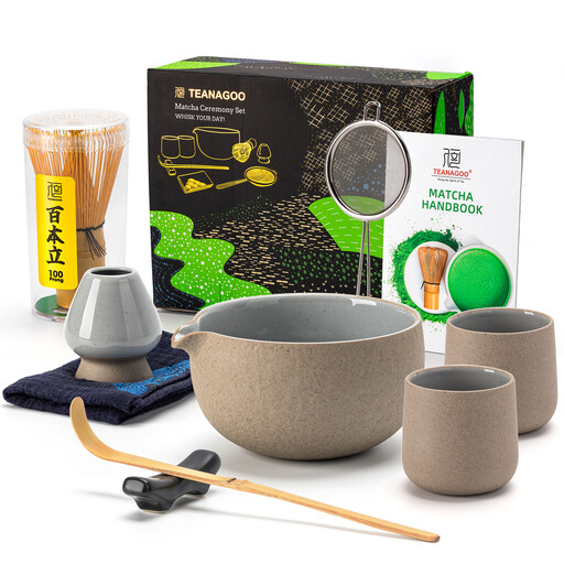 TEANAGOO Keramik Matcha Set, 9-teilig
