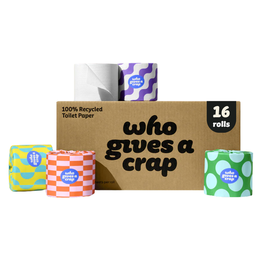 Who Gives A Crap Classic Soft Double Length Toilet Roll, 3 ply, 16 Pack