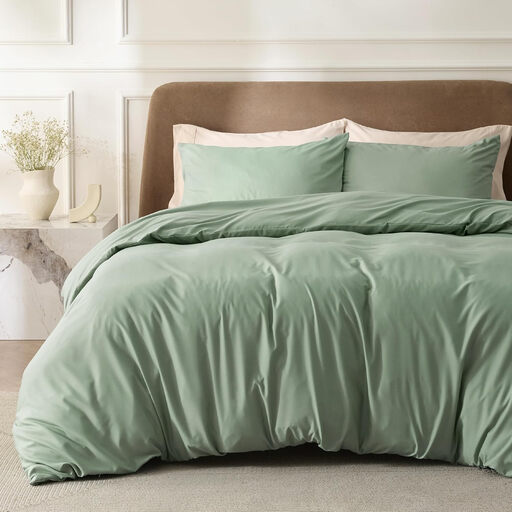 Single Duvet Cover Set - Brushed Microfibre Bed Cover Set