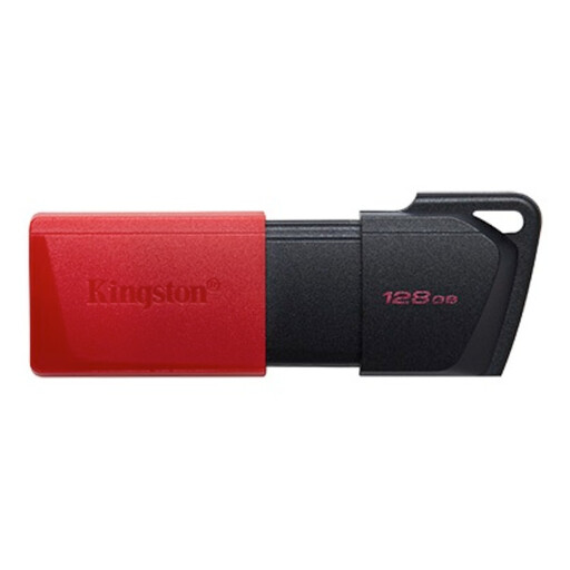 Kingston DataTraveler Exodia M 128GB USB 3.2 Gen 1 drive in black and red