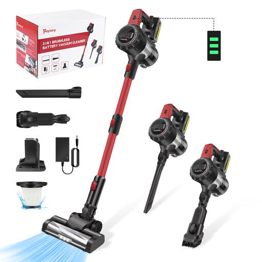 Cordless vacuum cleaner with HEPA filter, LED light, Colorful box